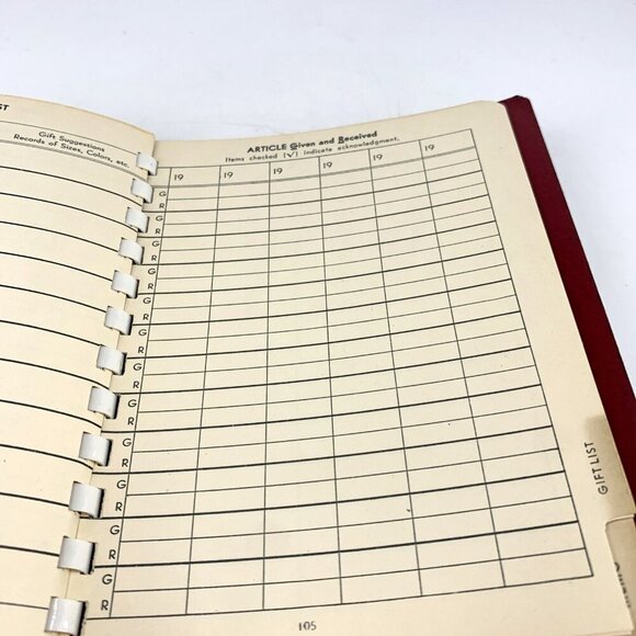 Vintage All Occasion Address Phone Book 1947 Phillips Unused 6.5 x 5" NOS - Picture 7 of 13